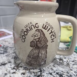 Charming Cooking Witch Pitcher.